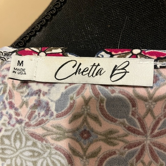 Chetta B Faux Wrap Dress, in Pastels & Jewel tones Size Medium - Picture 2 of 3